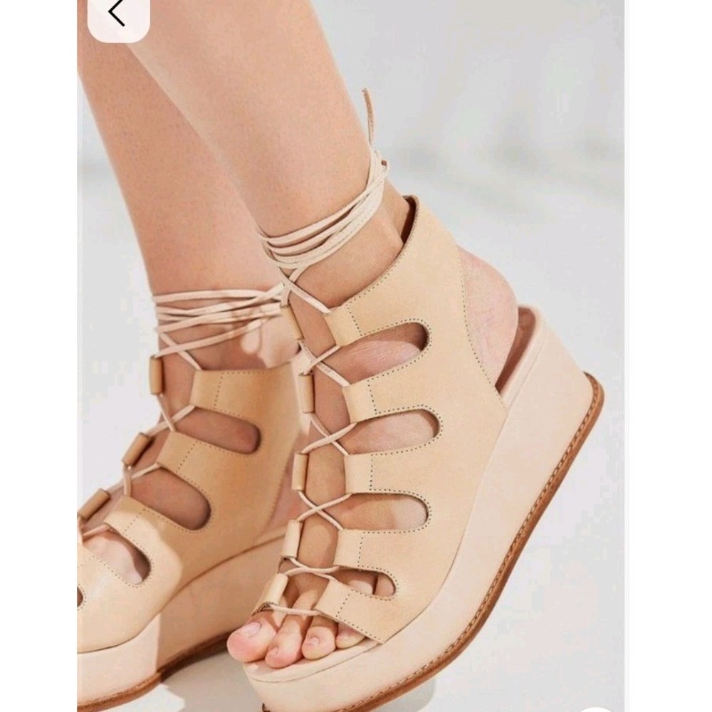 NEW! Jeffrey Campbell Ximeno 9.5 Gladiator Wedge Sandals